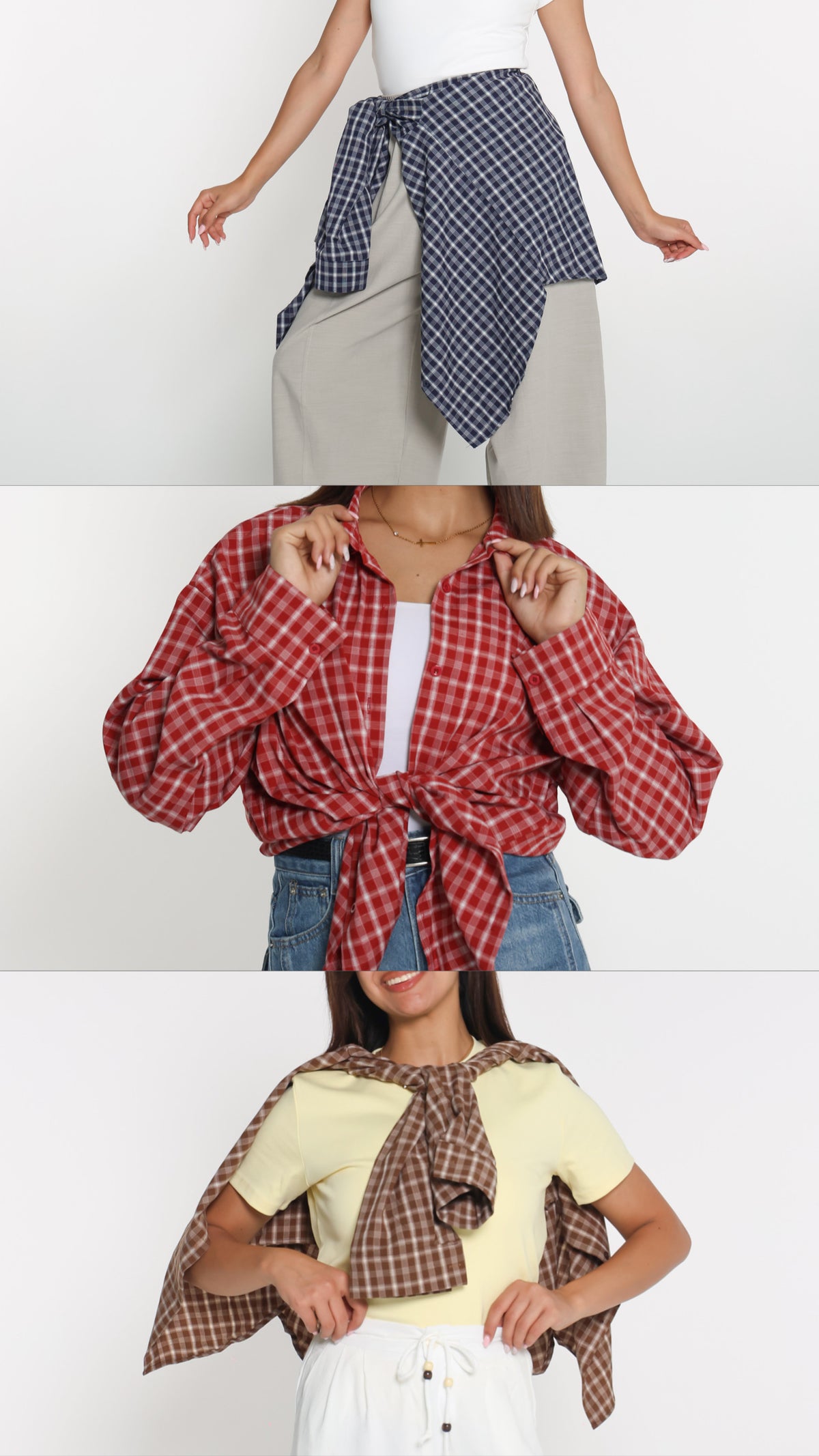 قميص كاروهات onesize