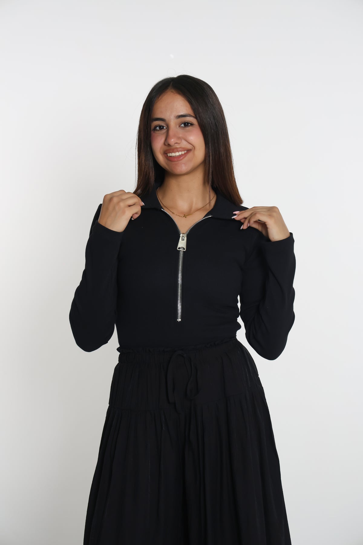 Zip up shirt- بلوزة سحّاب