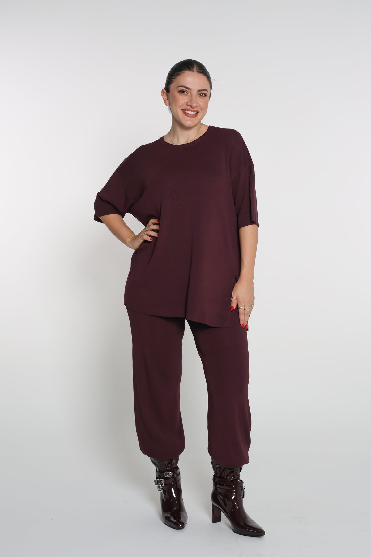طقم لايكرا بلوزة وبنطلون onesize