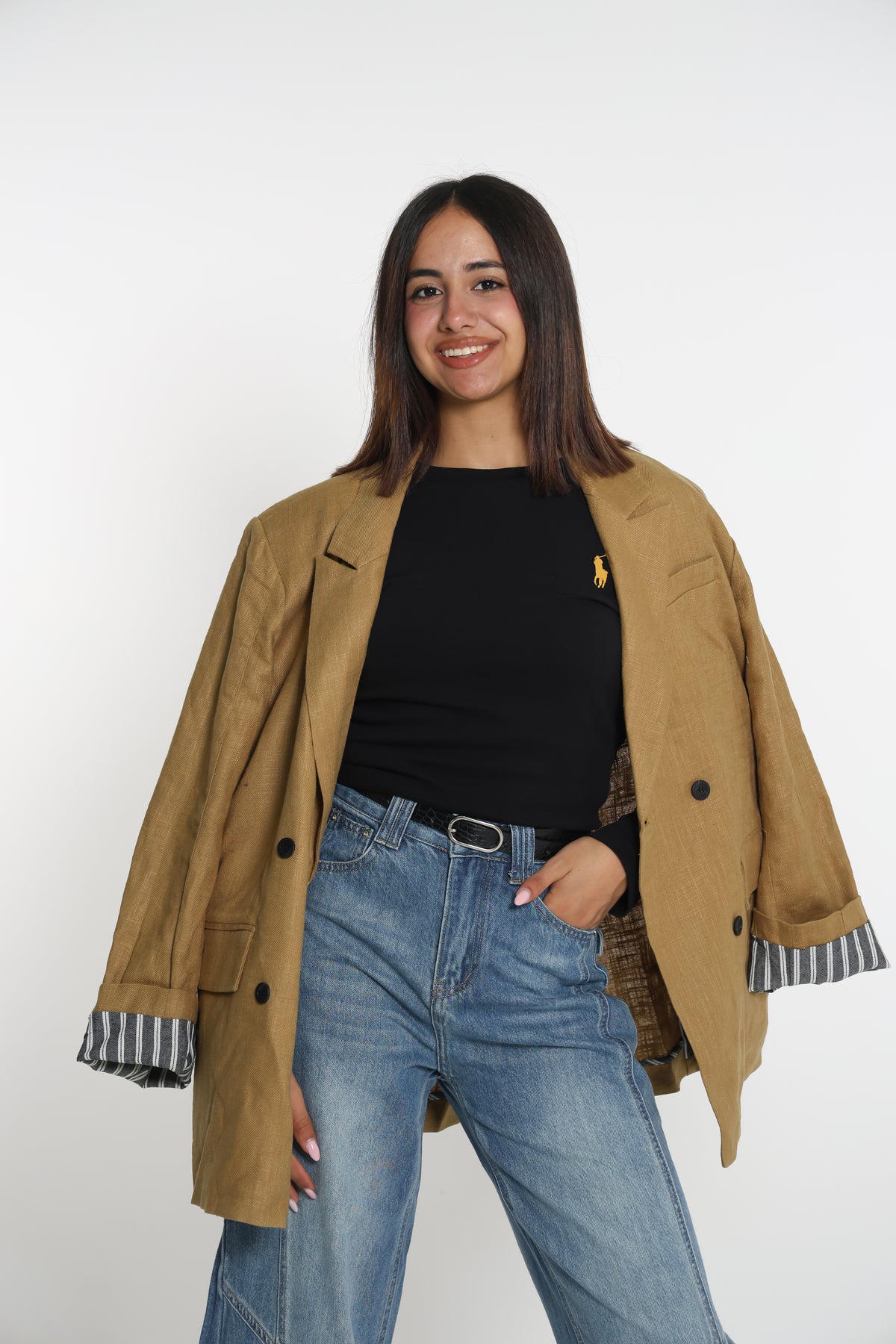 بلوزة بولو أسود onesize