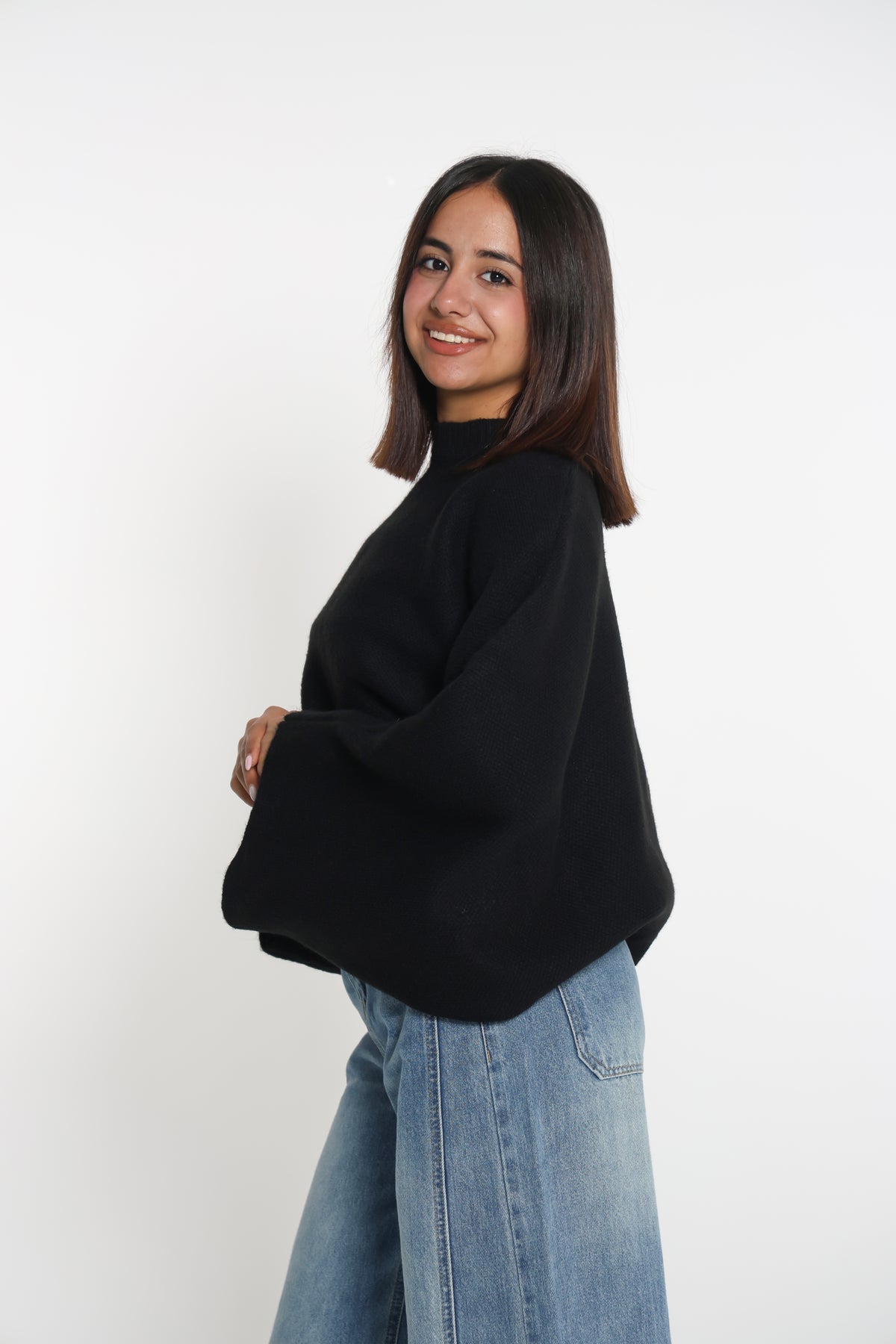 بلوزة صوف سادة