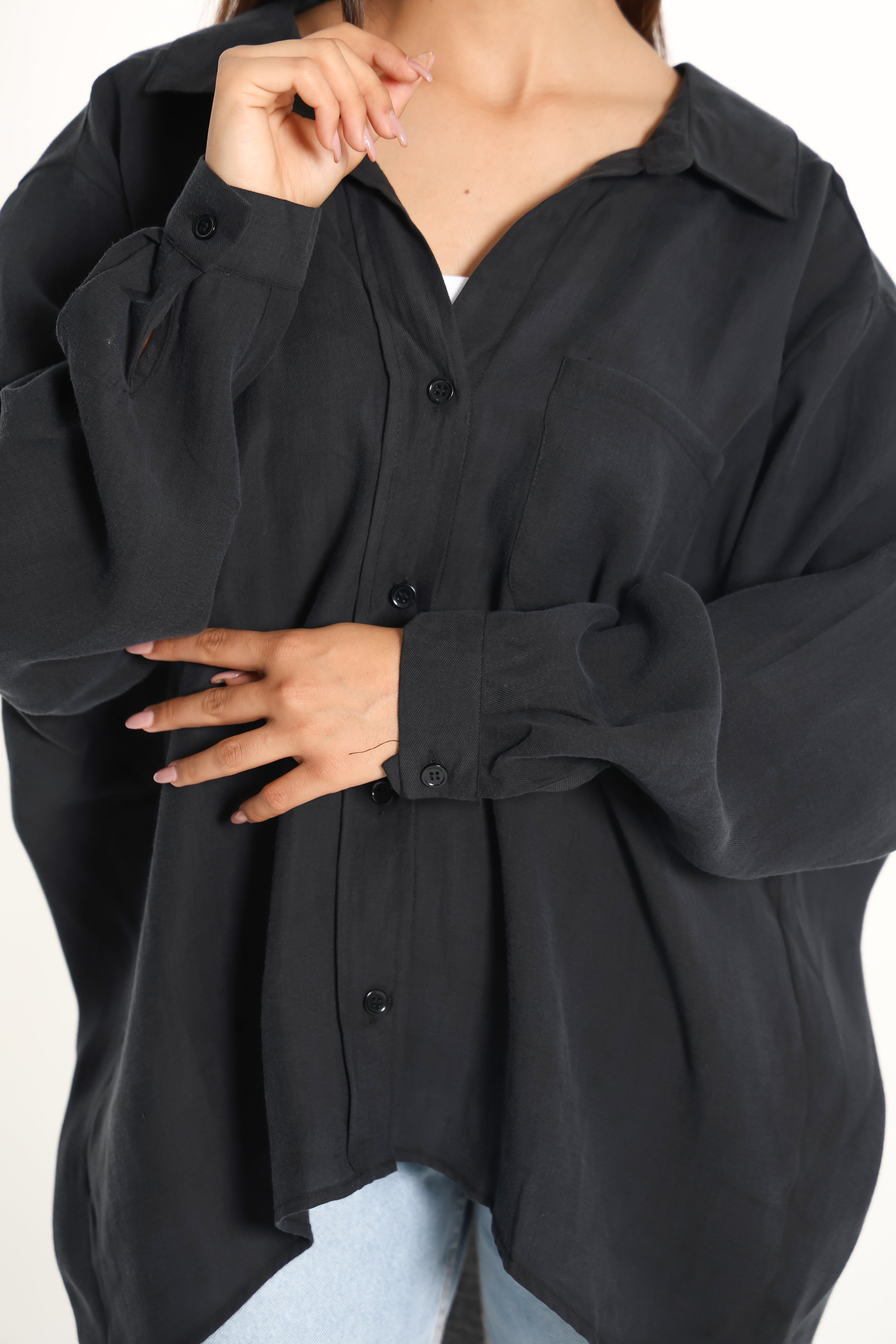 قميص oversize اسود
