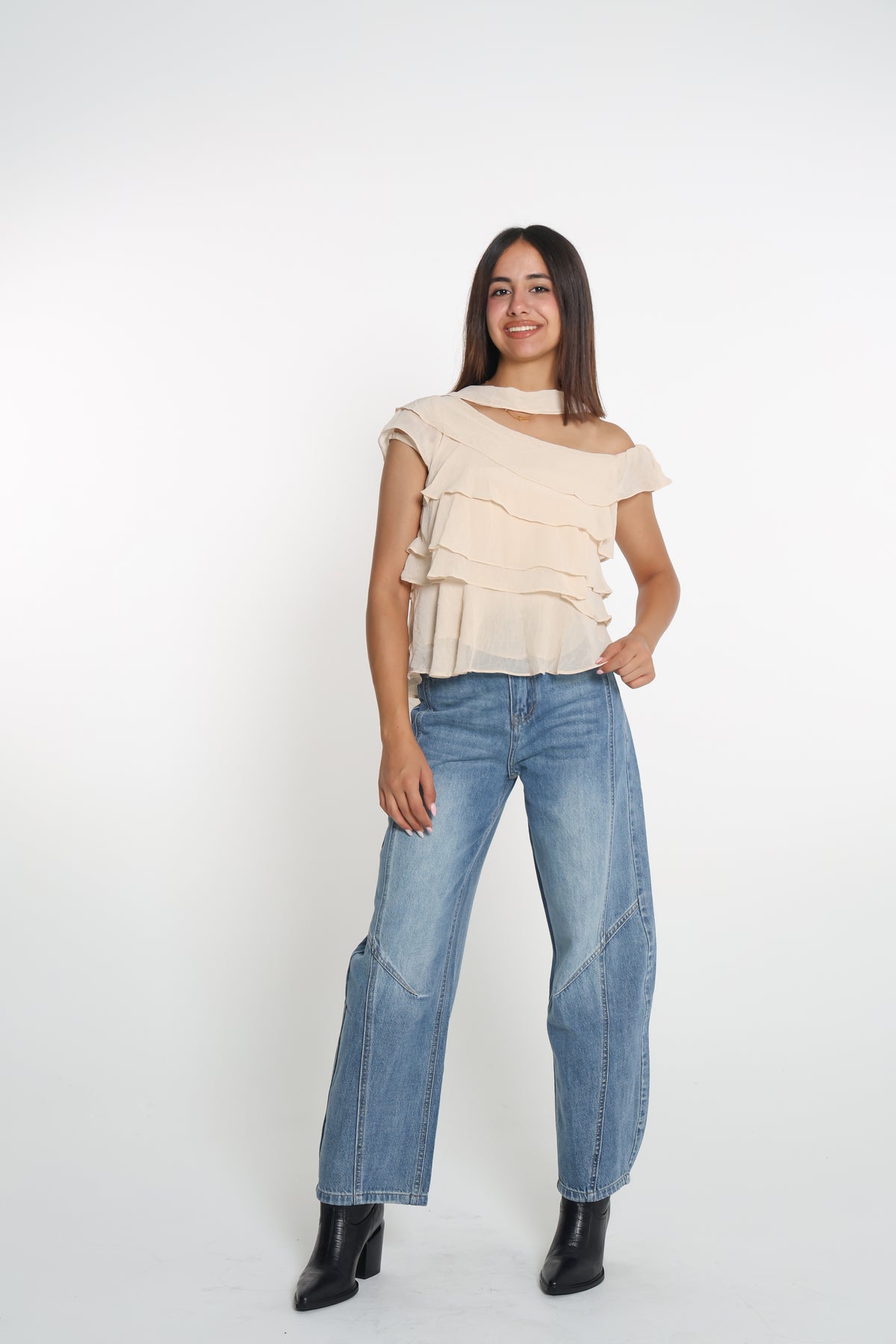 بلوزة مرفرفة onesize