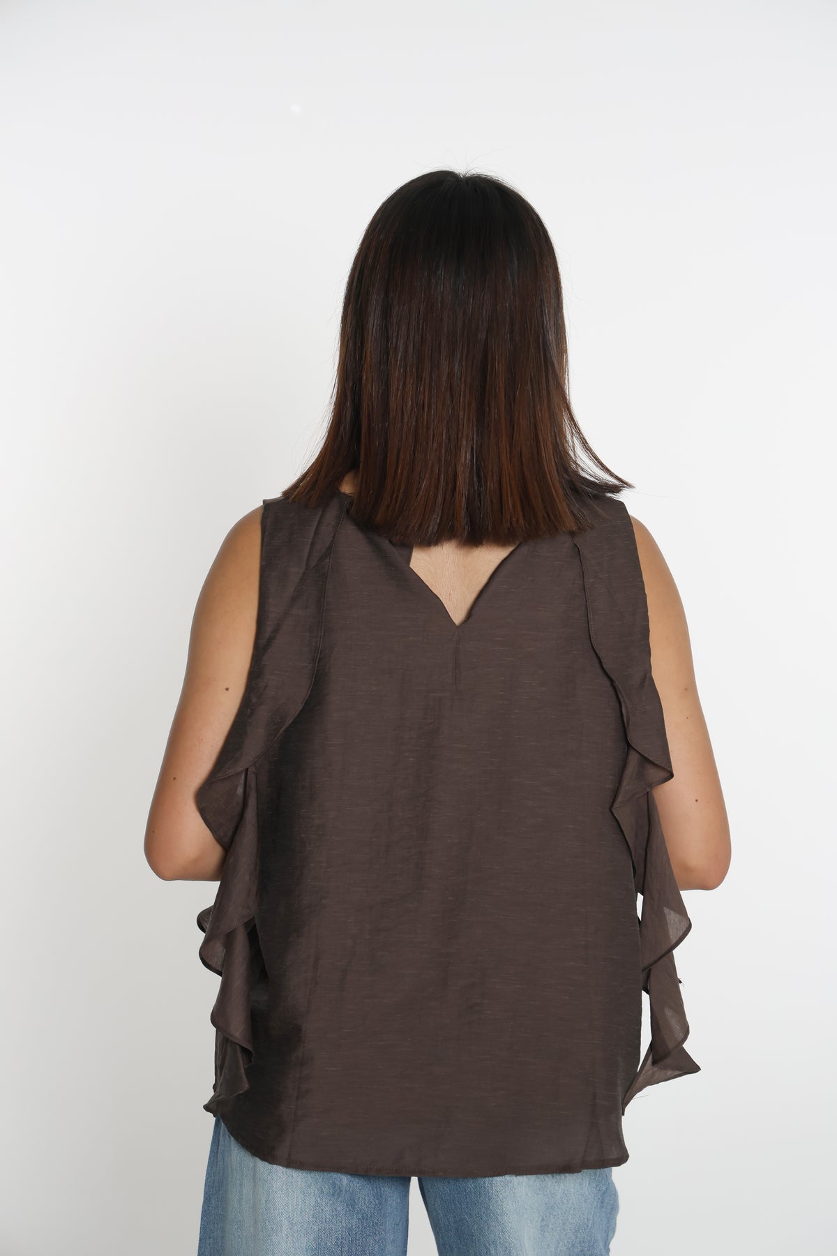 Ruffle flow top- بلوزة رافلز