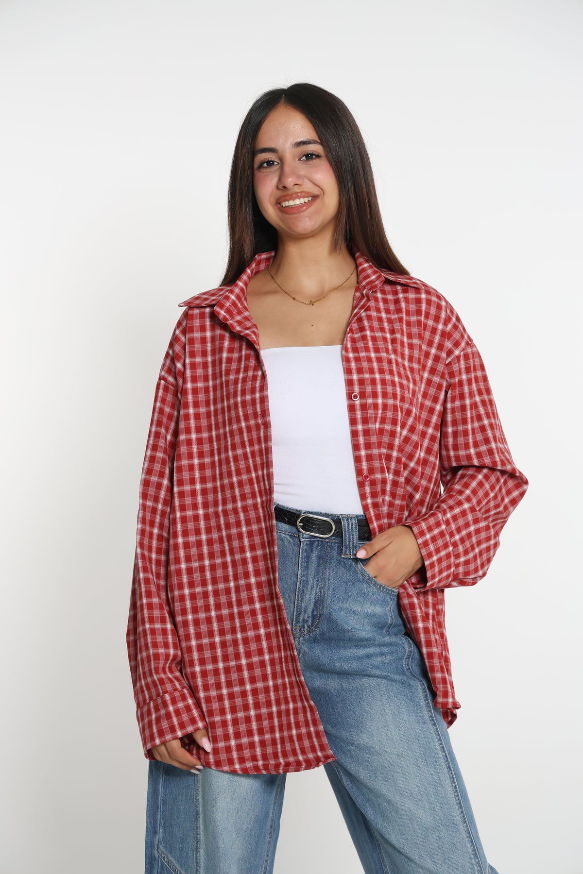 قميص كاروهات onesize