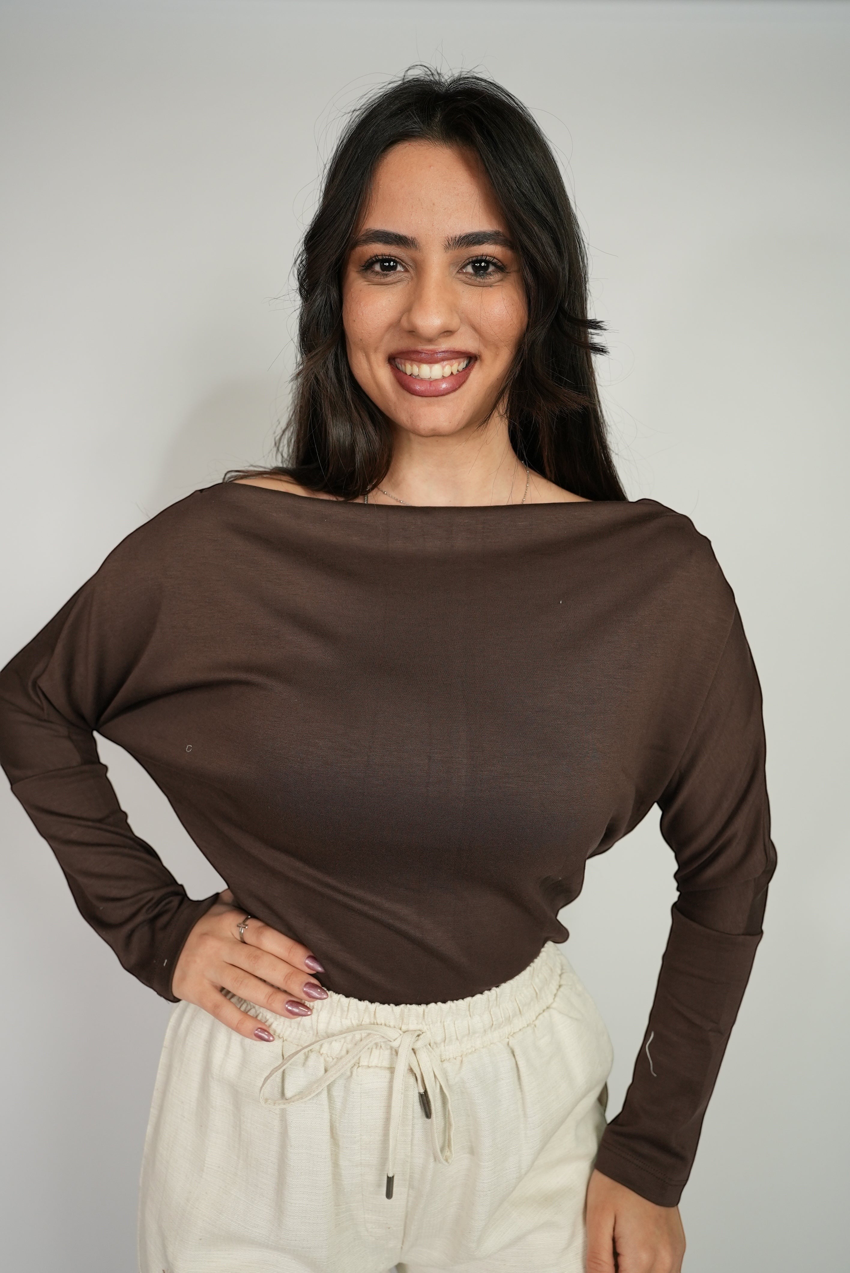 بلوزة سادة كم