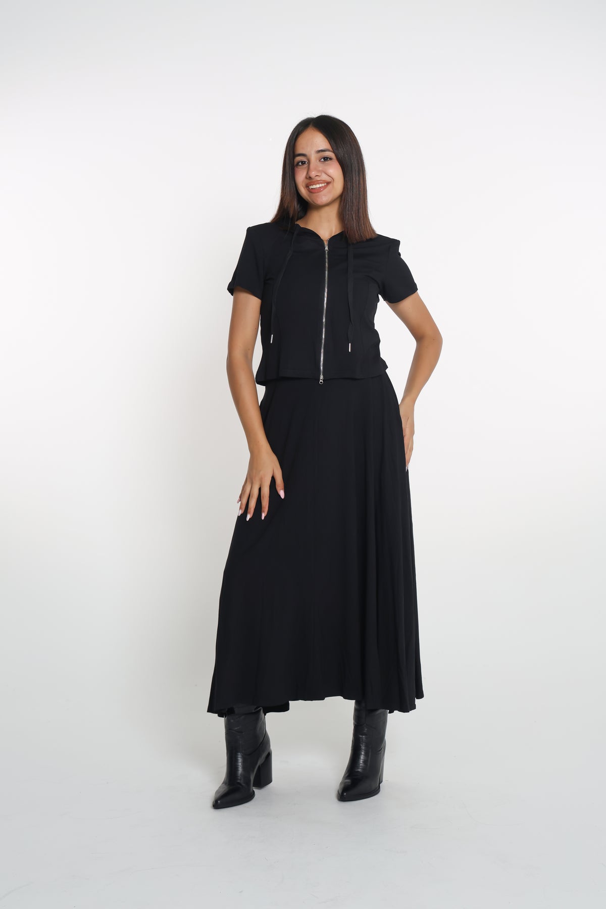 hooded 2 piece set - طقم جارزة مع تنورة