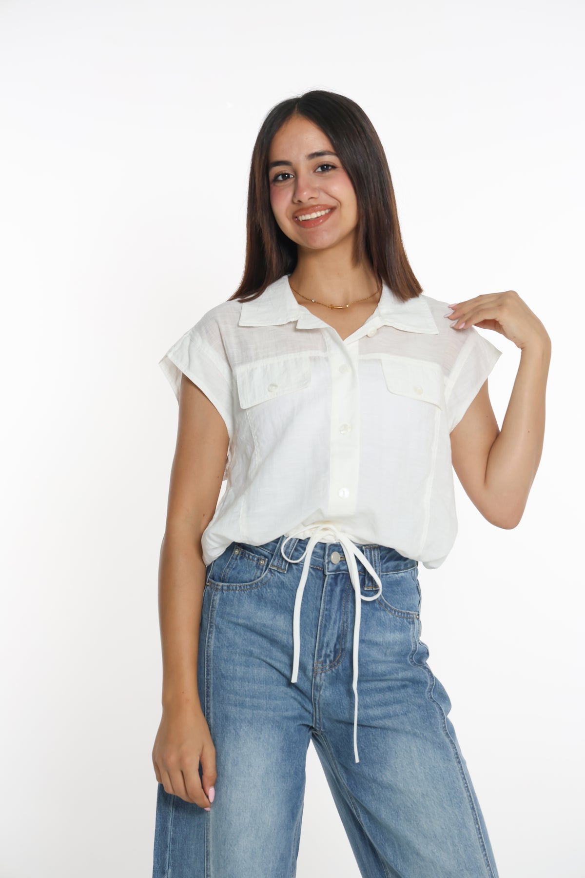 قميص سادة نص كم onesize