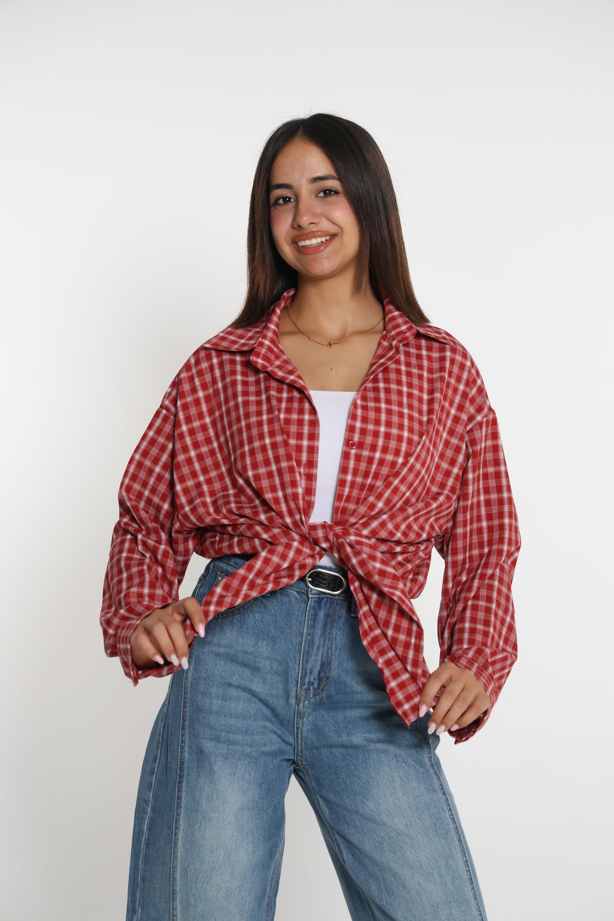 قميص كاروهات onesize