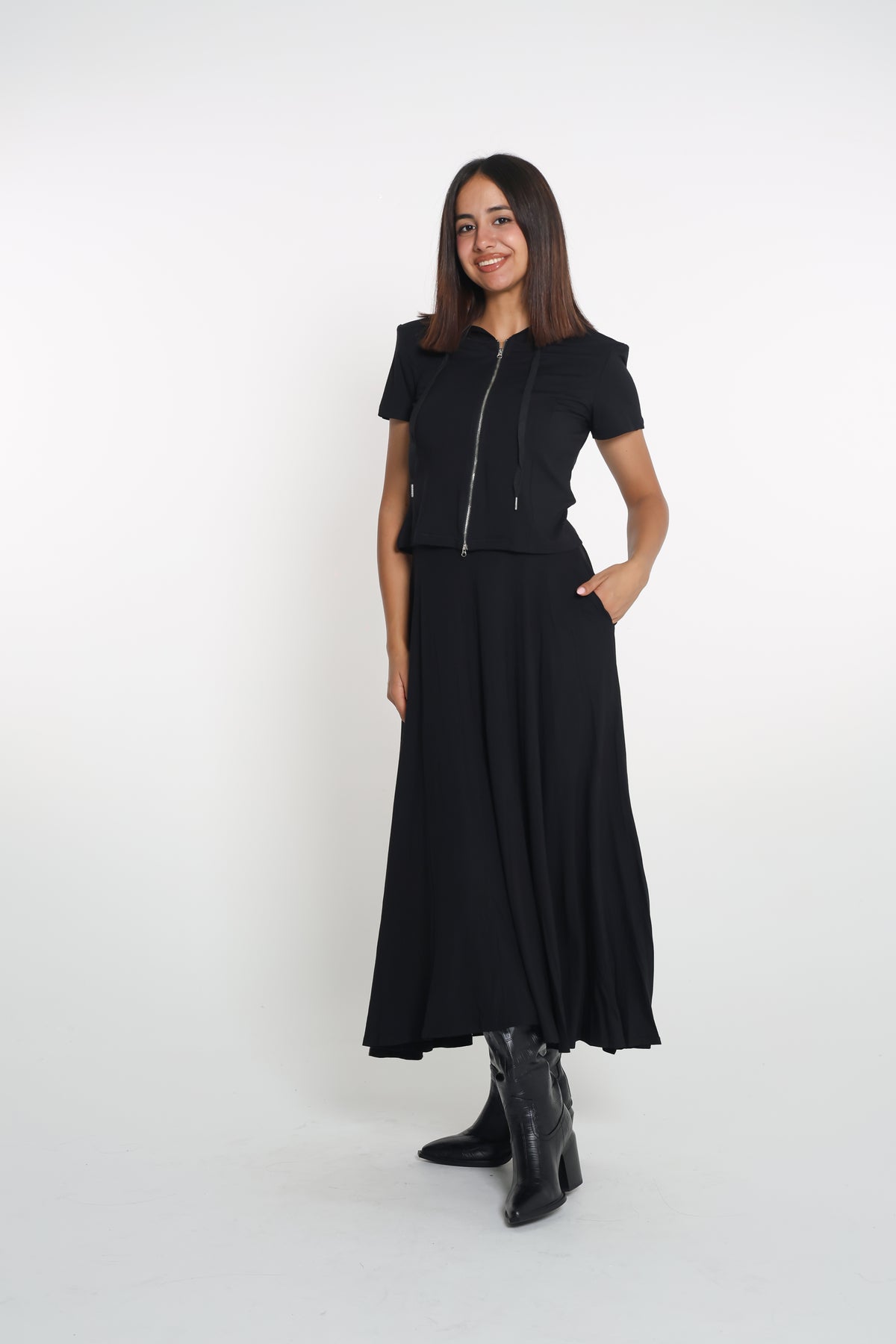 hooded 2 piece set - طقم جارزة مع تنورة