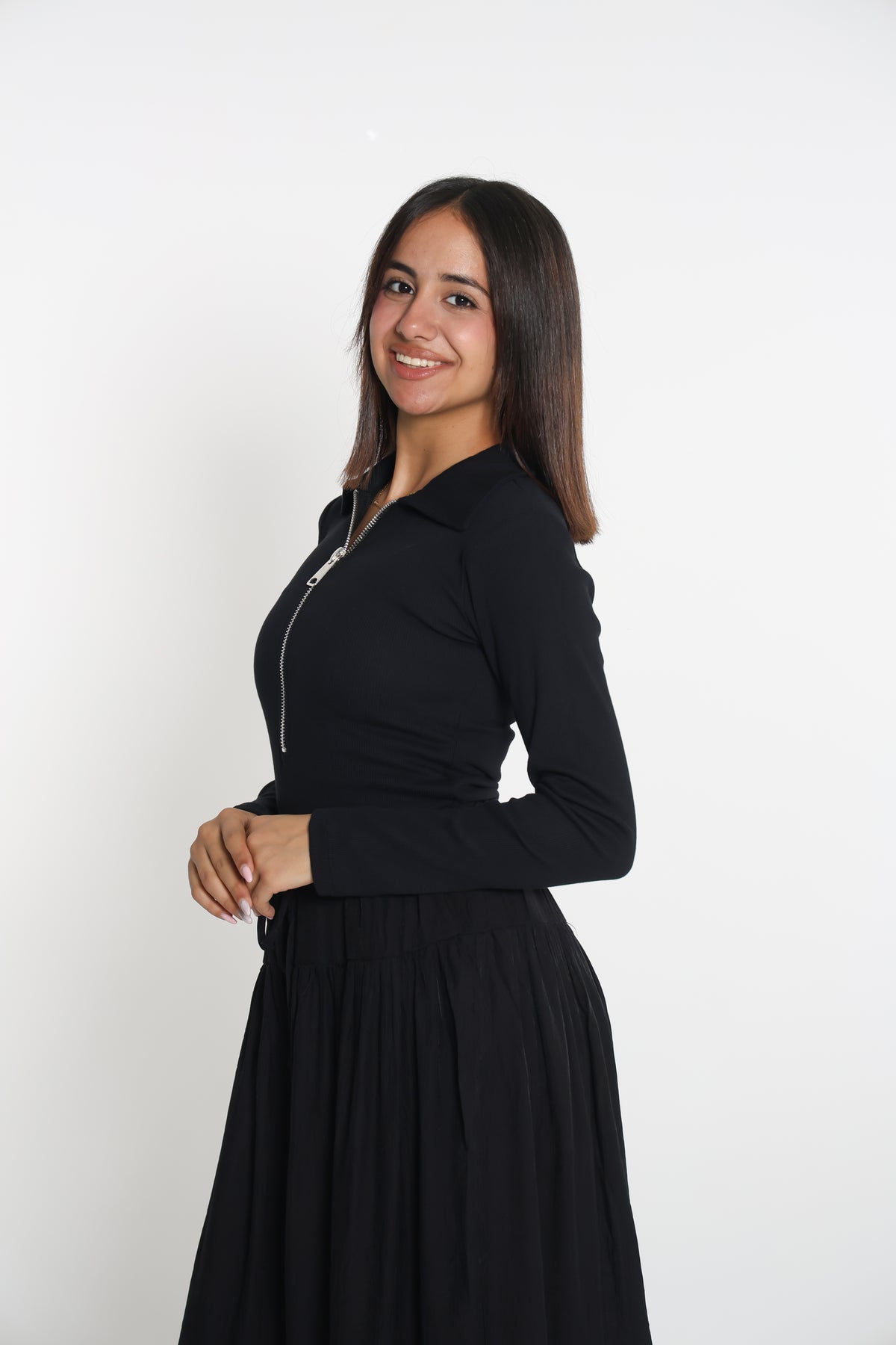 Zip up shirt- بلوزة سحّاب