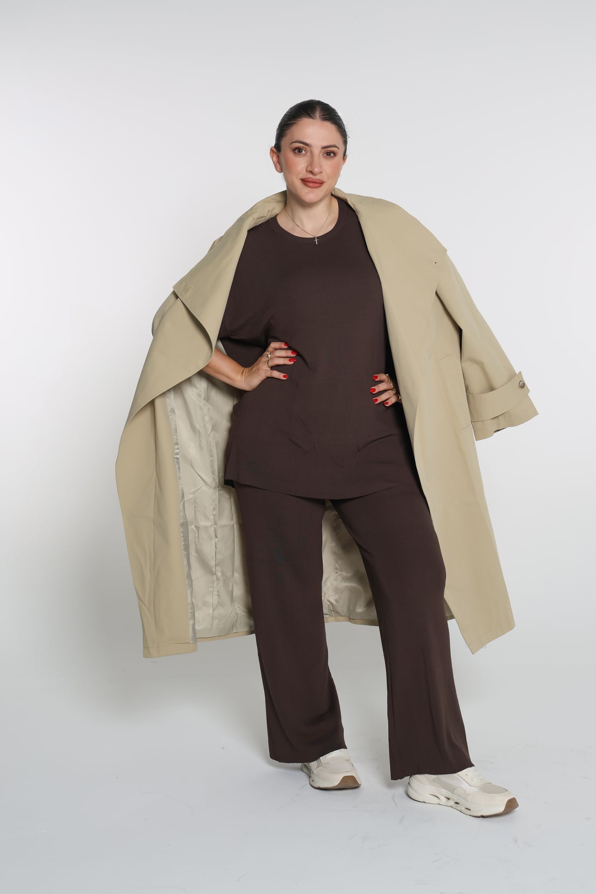 طقم لايكرا بلوزة وبنطلون onesize