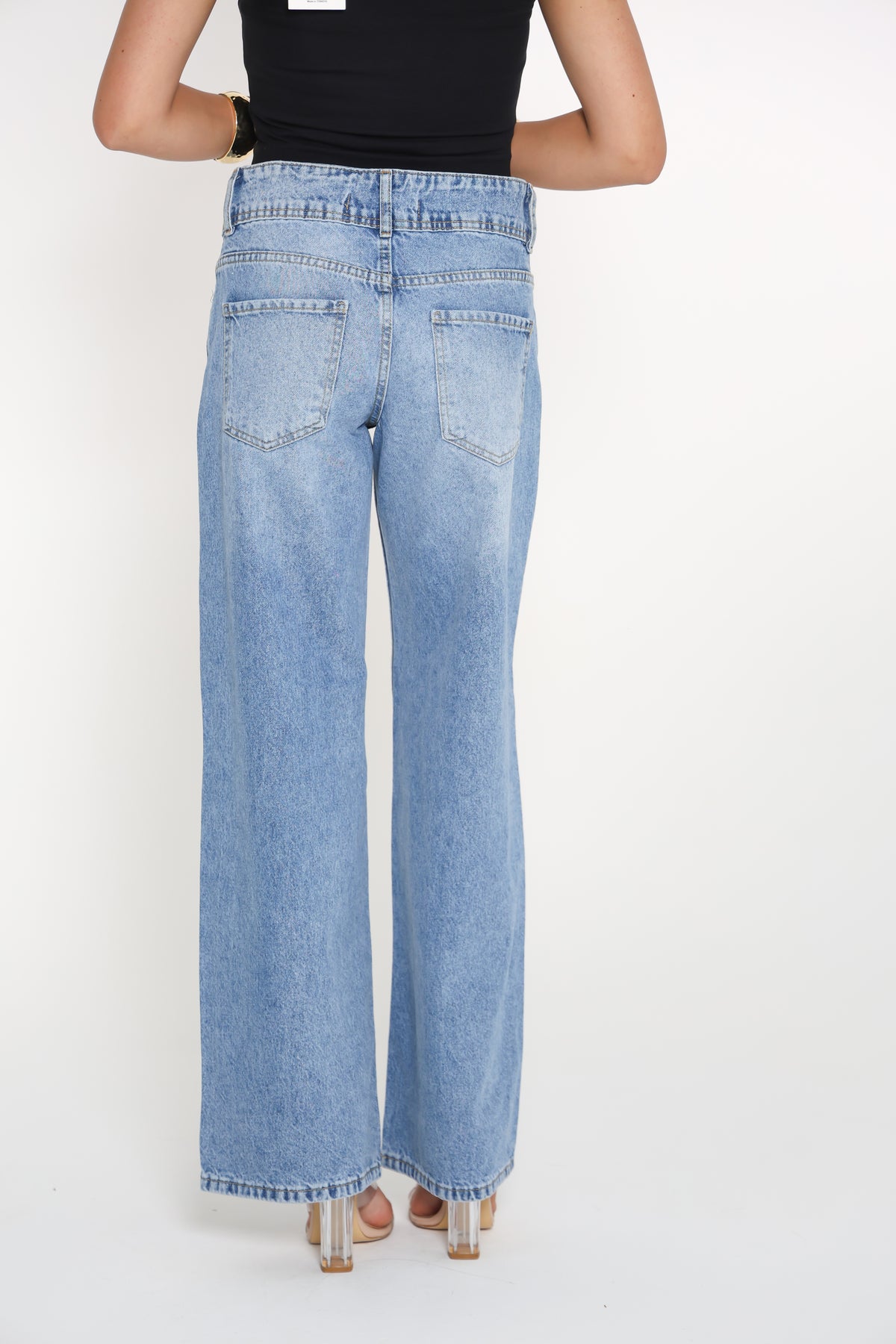 بنطلون جينز side buckle