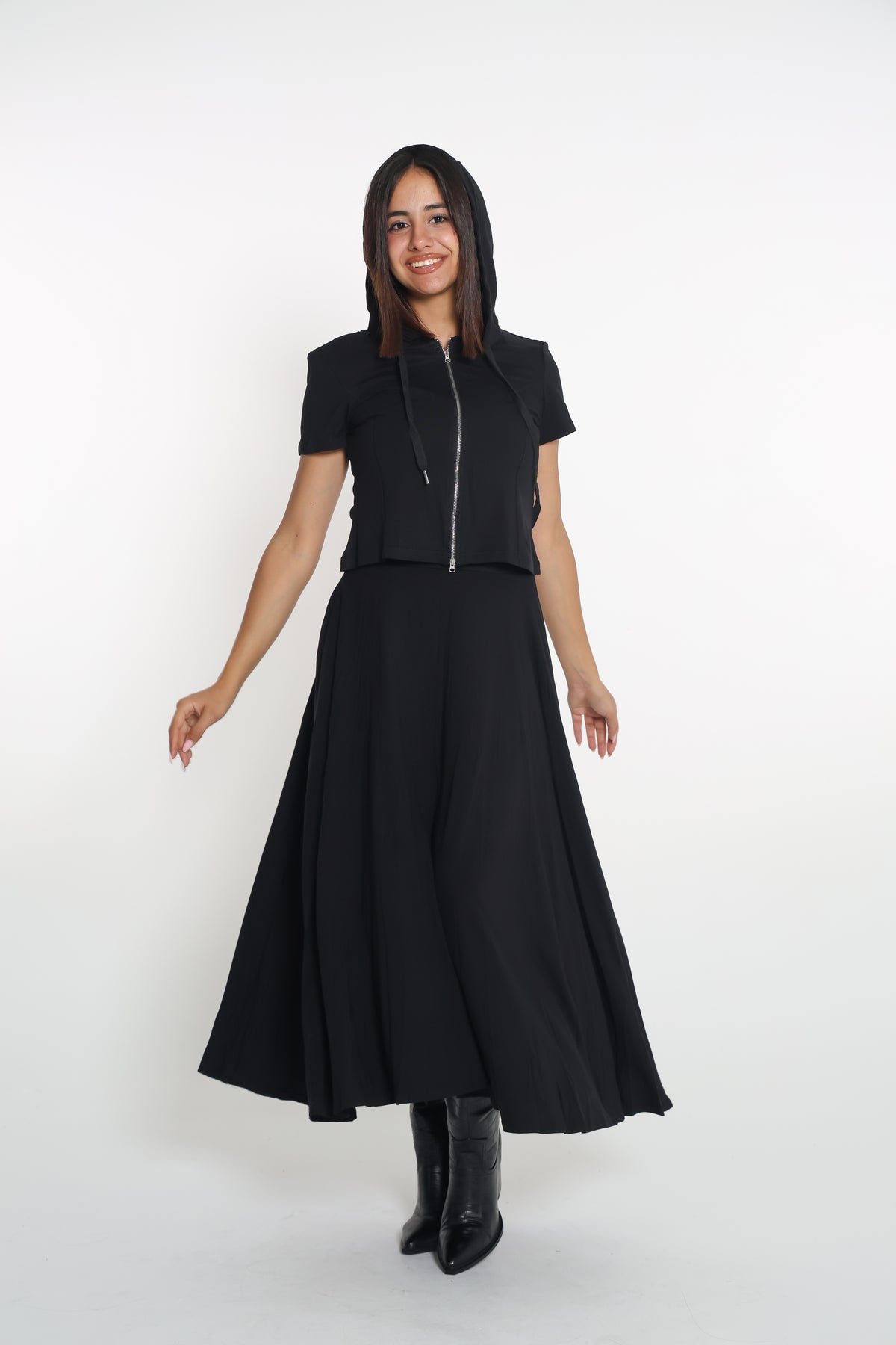 hooded 2 piece set - طقم جارزة مع تنورة