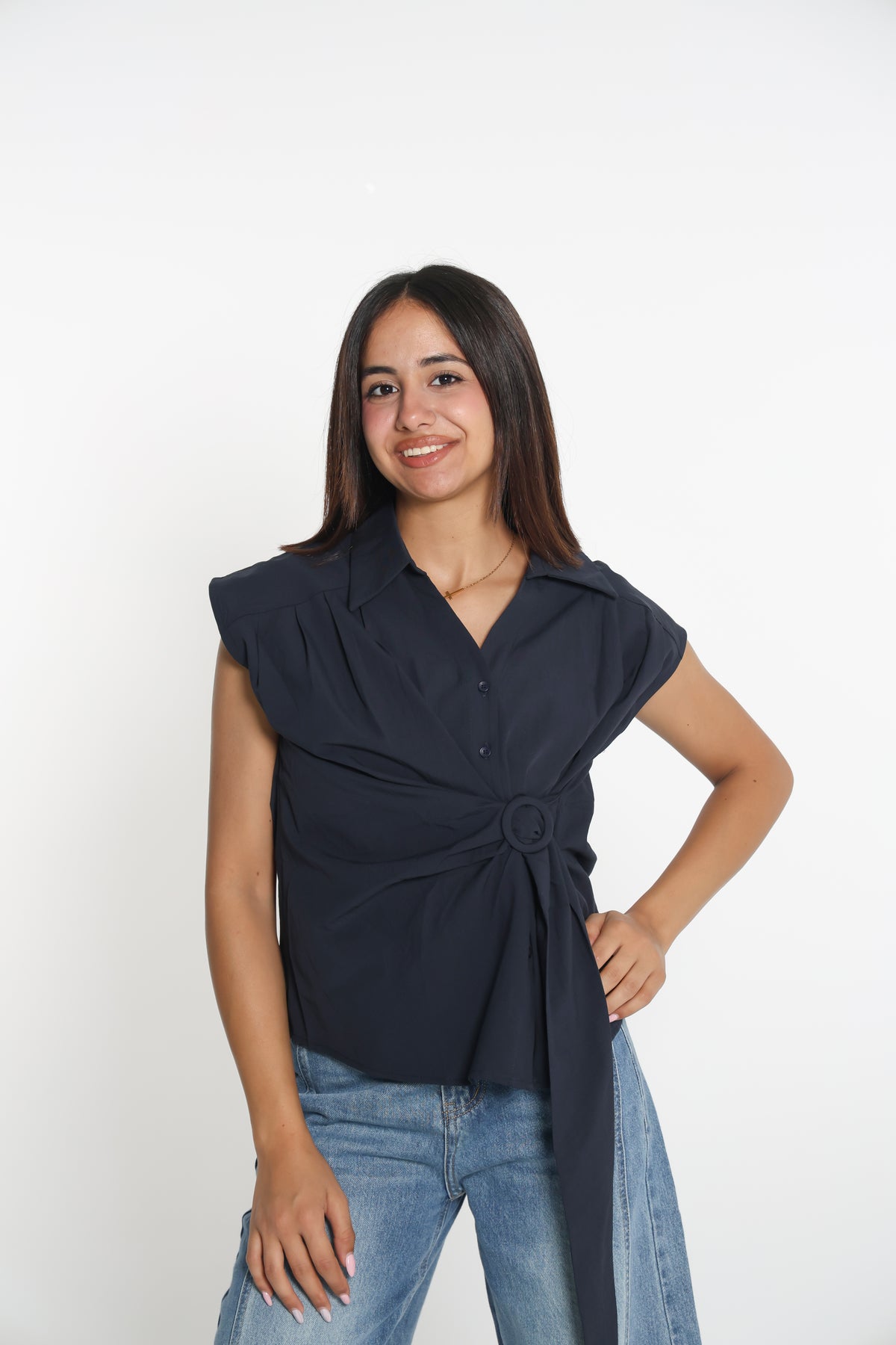 قميص مع ربطة على جنب onesize
