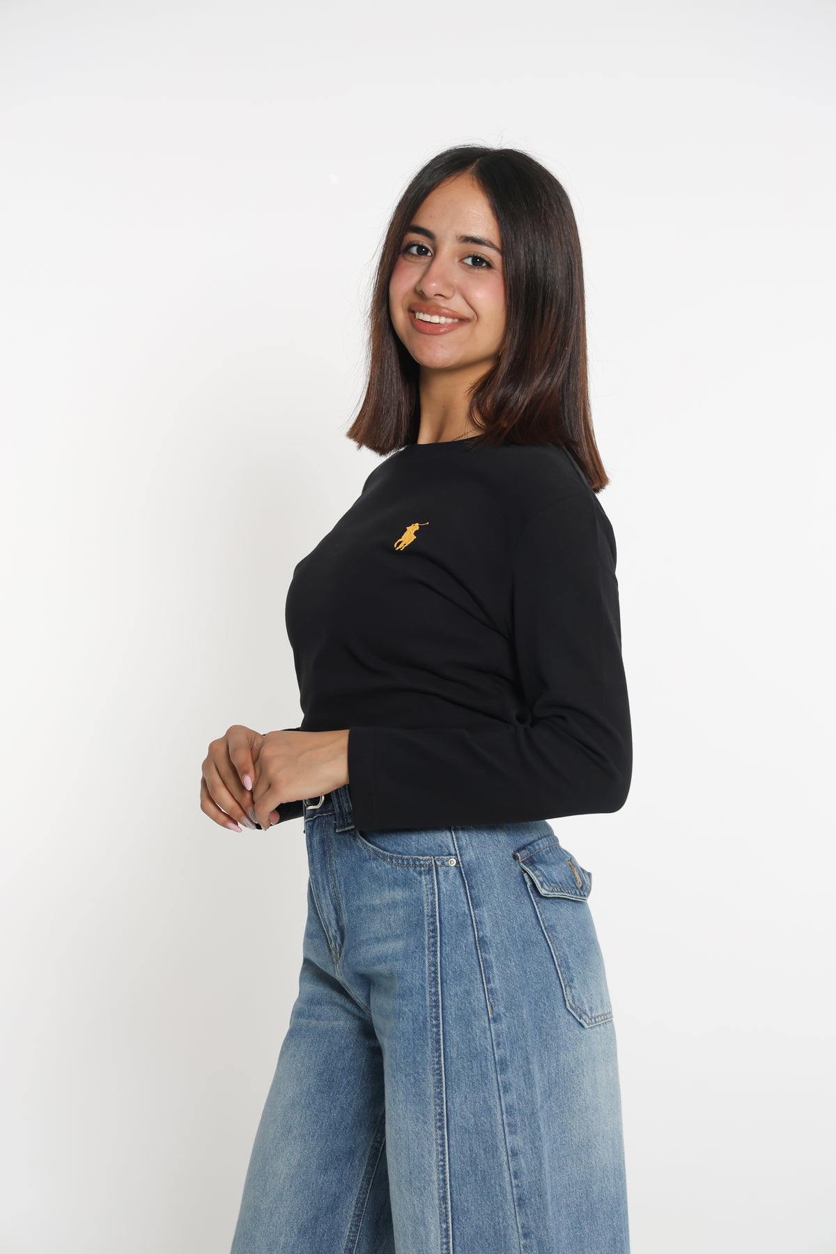 بلوزة بولو أسود onesize