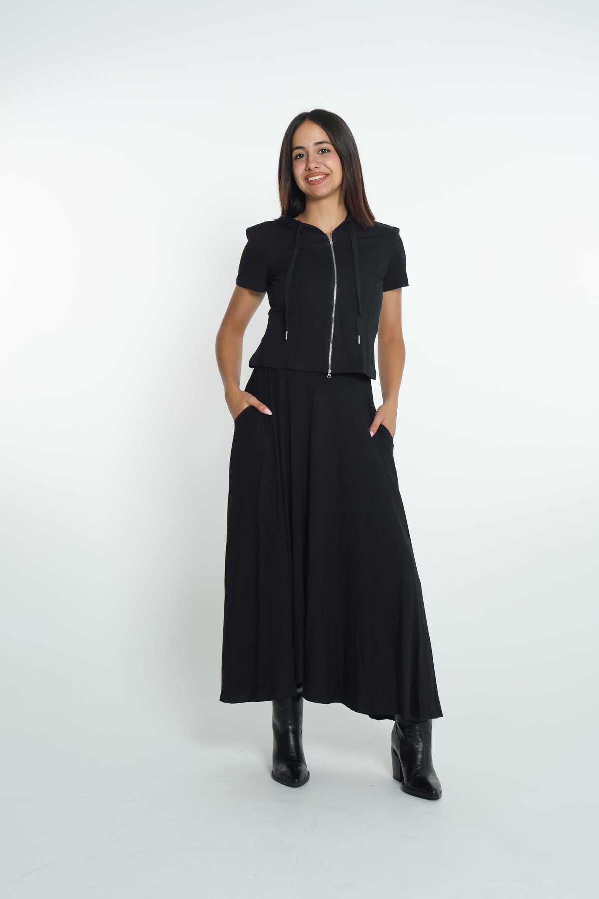 hooded 2 piece set - طقم جارزة مع تنورة