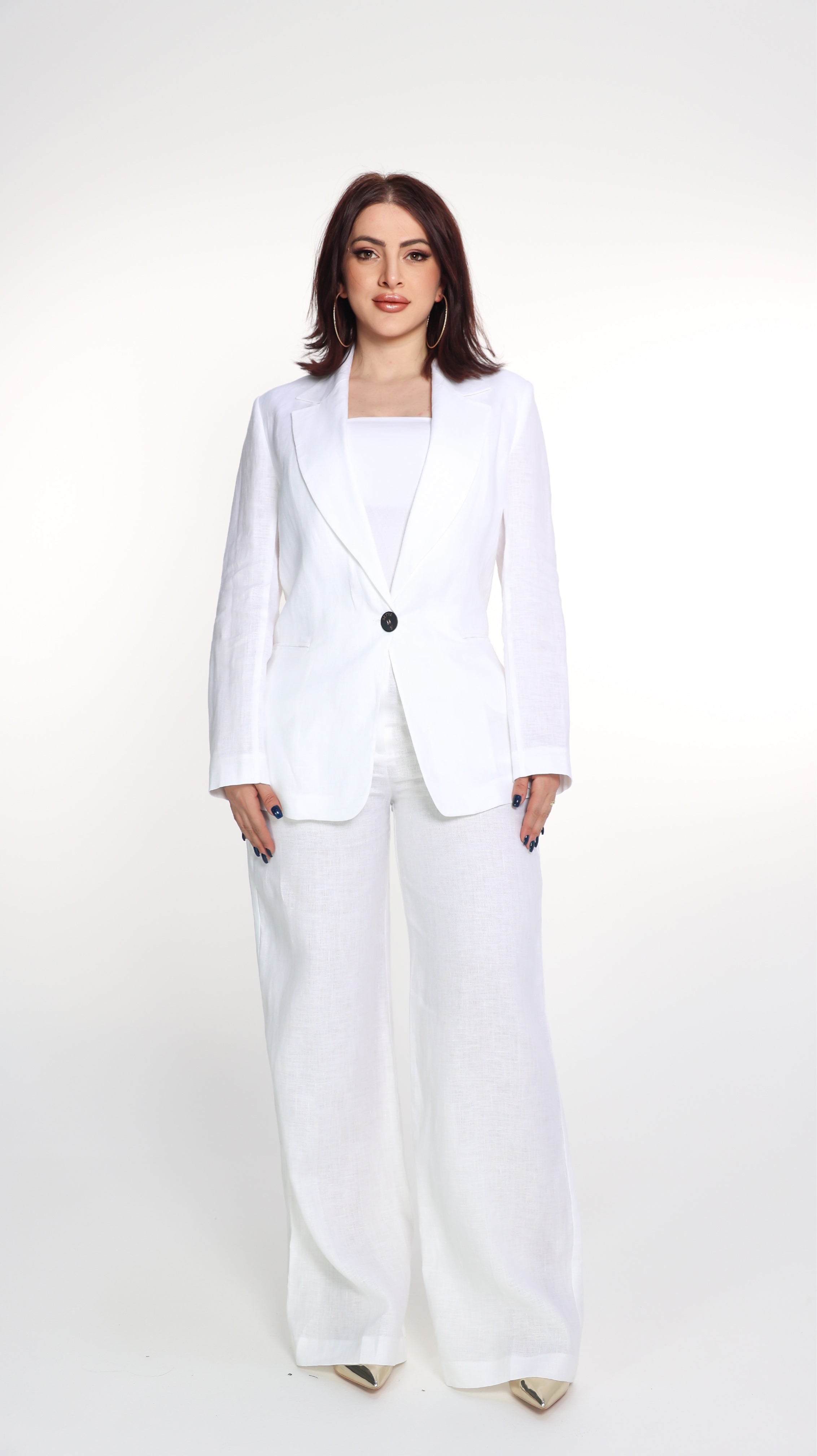 طقم أبيض linen