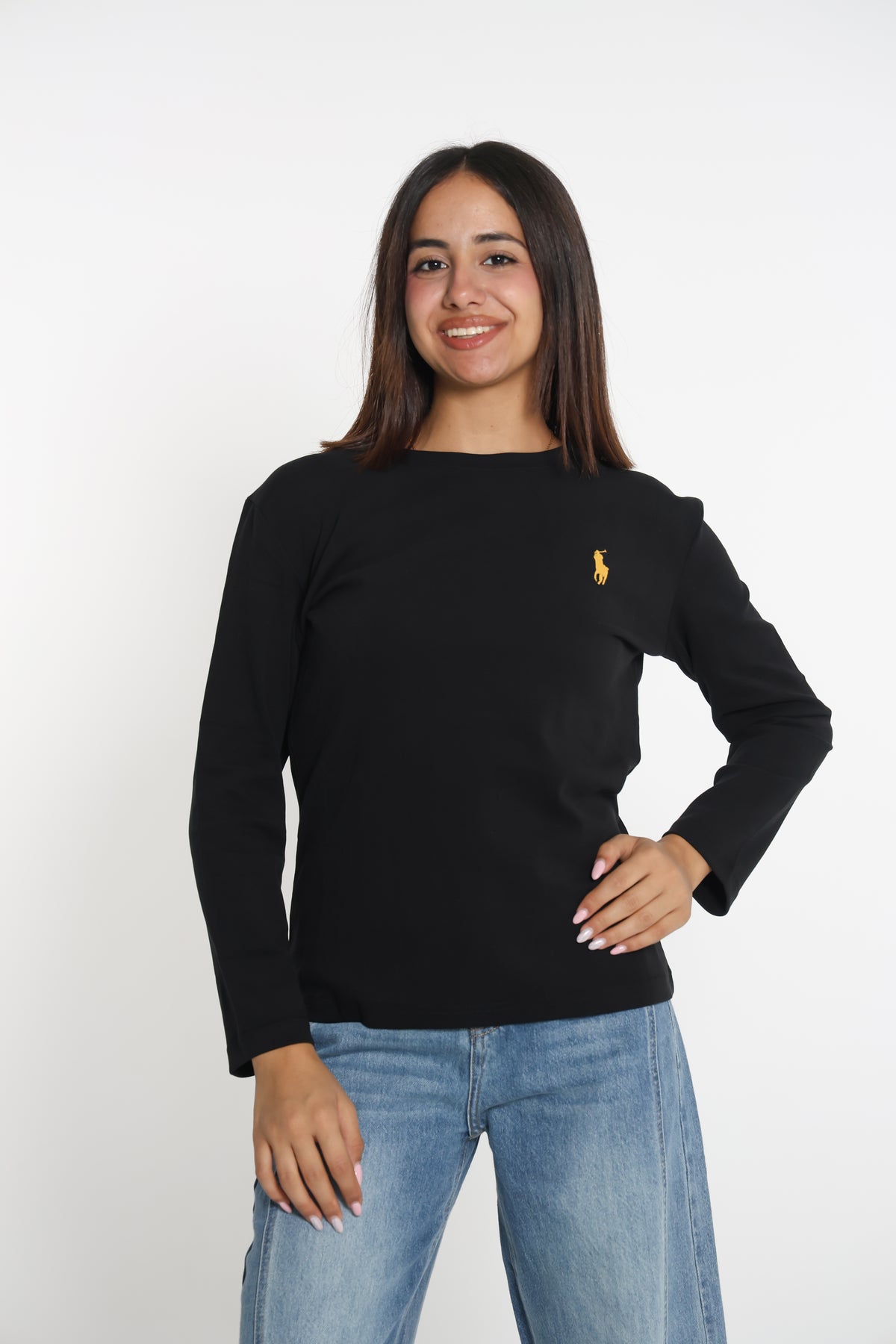 بلوزة بولو أسود onesize